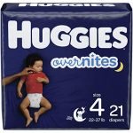 Huggies Overnites diapers, size 4, 21 count from Amazon