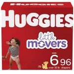 Huggies Little Movers diapers, size 6, 96 count from Amazon