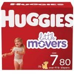 Huggies Little Movers diapers, size 7, 80 count from Amazon