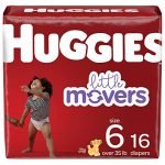 Huggies Little Movers diapers, size 6, 16 count from Amazon