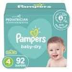 Pampers Baby-Dry diapers, size 4, 92 count from Amazon